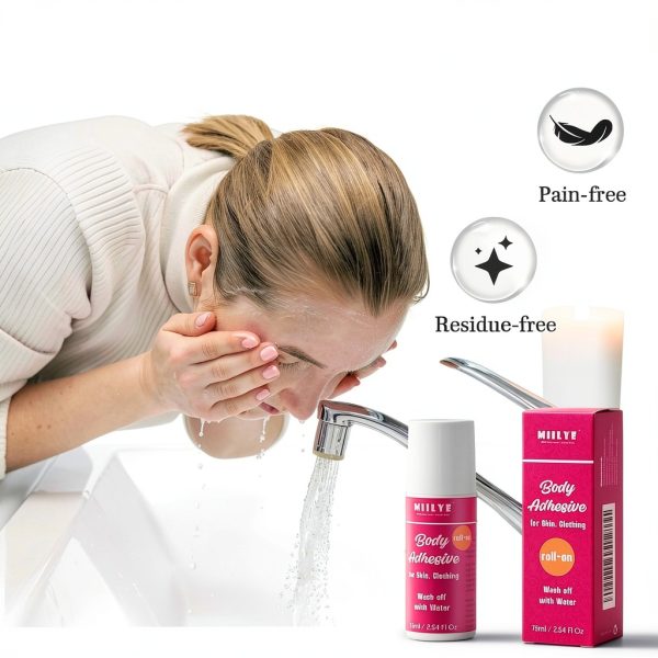 Body Adhesive Roll-On by MIILYE Clear Strong Hold-4